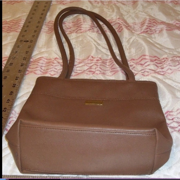 Hillard & Hanson Handbags - Hillard & Hanson Brown Leather Double Strap Bag